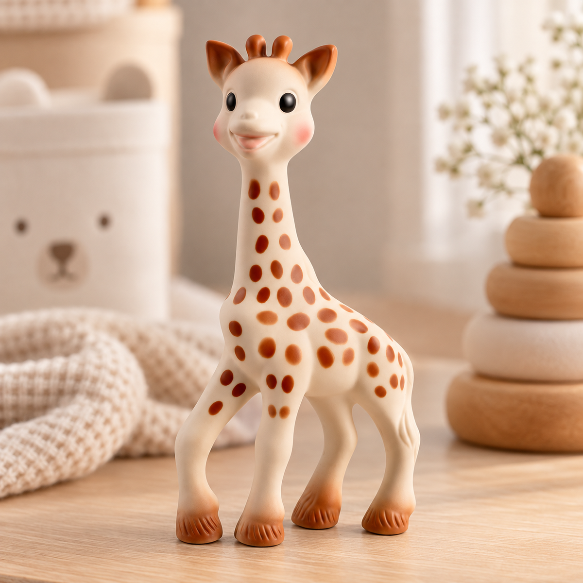 Sophie la Girafe – klassisk bitering og sanseleke