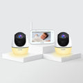 Babycall med to kameraer og nattlys + dobbel babymonitor