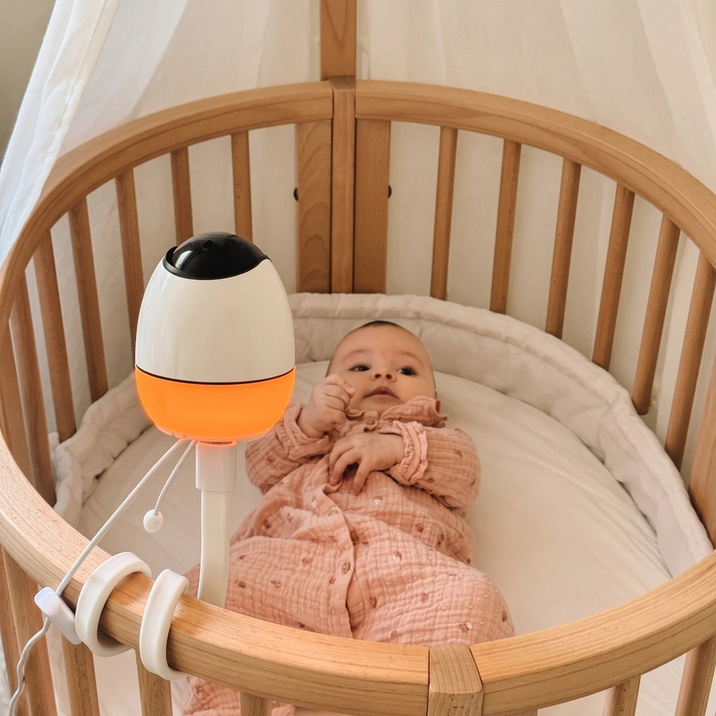 Babycall med kamera og nattlys + babymonitor
