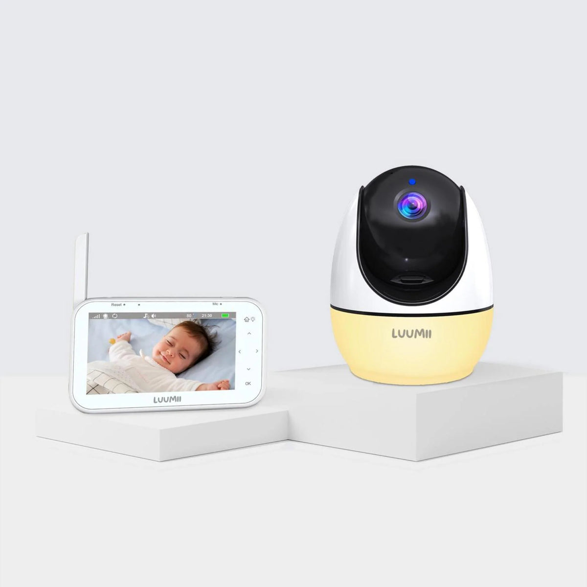 Babycall med kamera og nattlys + babymonitor