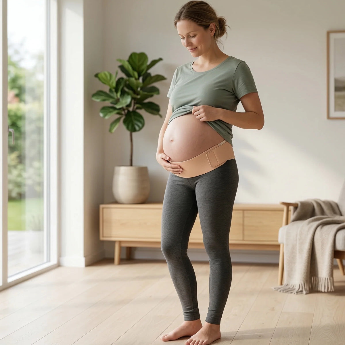 Støttebelte for gravide – Ergonomisk magebelte med ryggstøtte