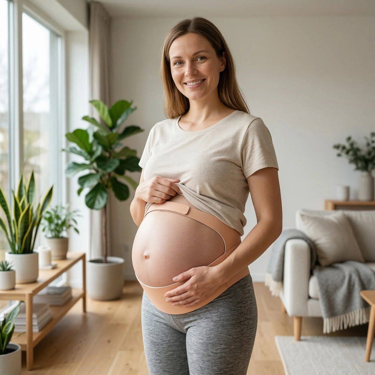 Støttebelte for gravide – Ergonomisk magebelte med ryggstøtte