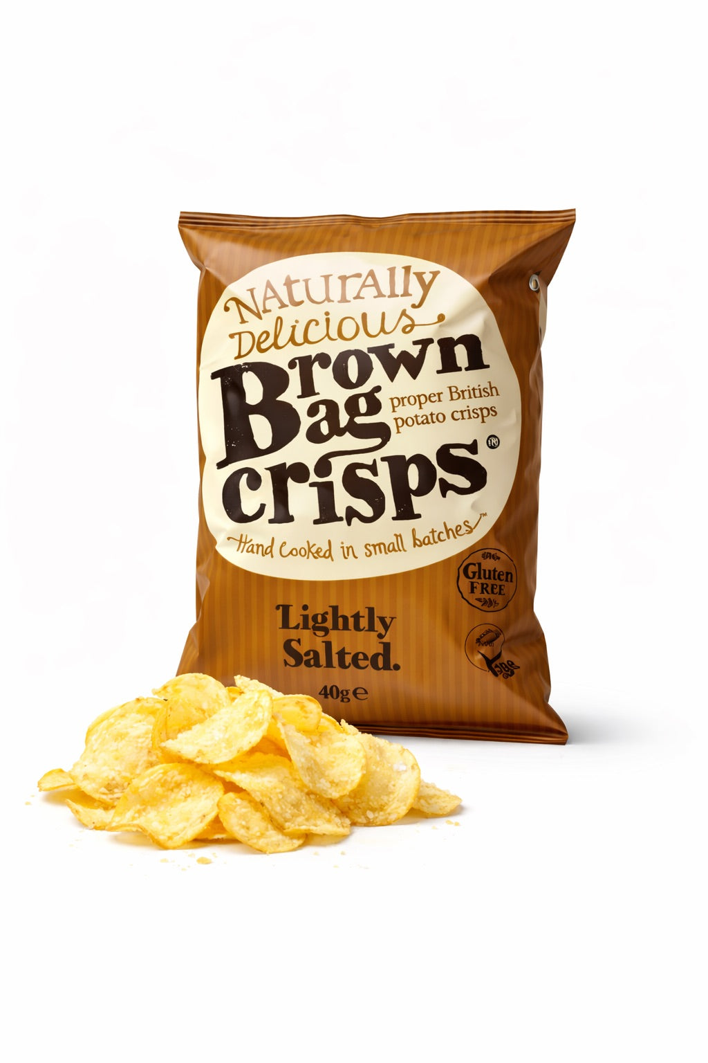 Brown Bag Crisps Lightly Salted