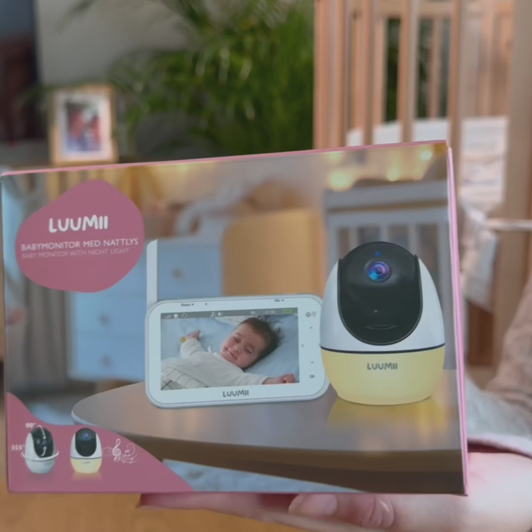 Babycall med kamera og nattlys + babymonitor
